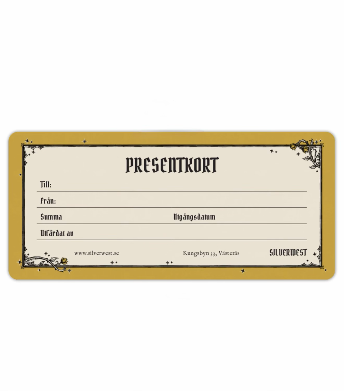 FYSISK BUTIK - Presentkort Silverwest