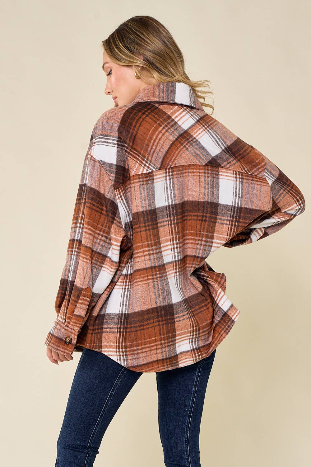 Rostbrun Shacket Oversized