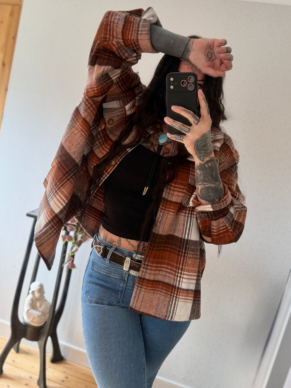 Rostbrun Shacket Oversized