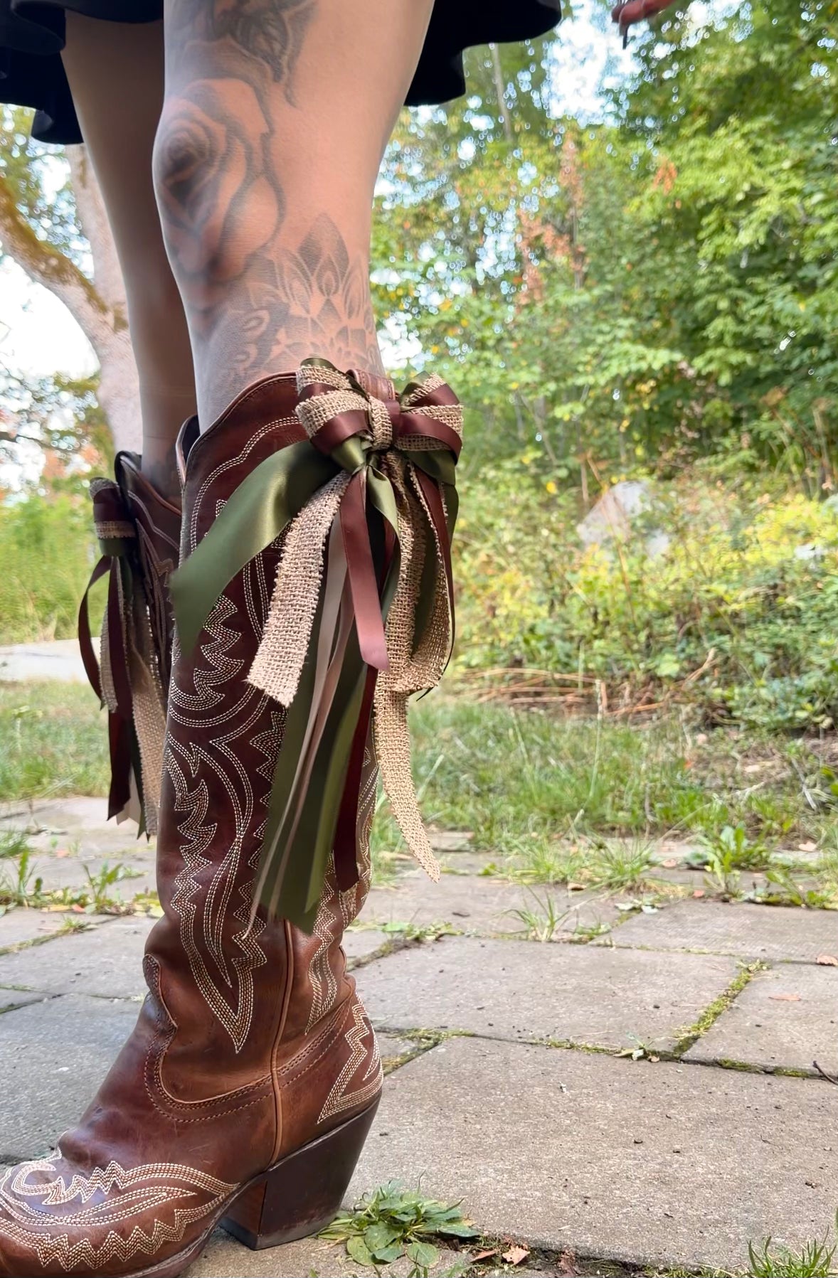 Grön/brun Boot Bow