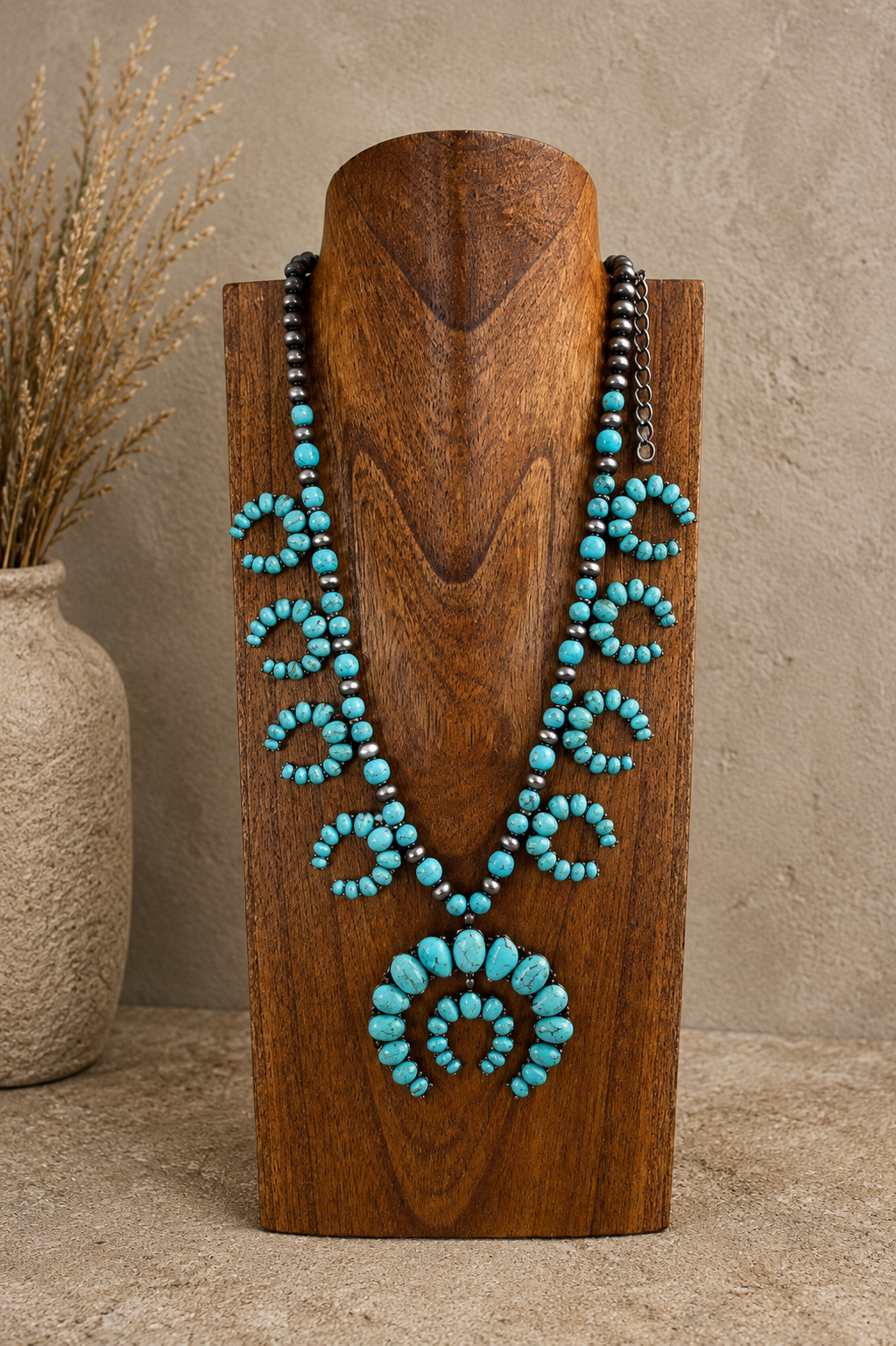Blossom halsband - Turkos