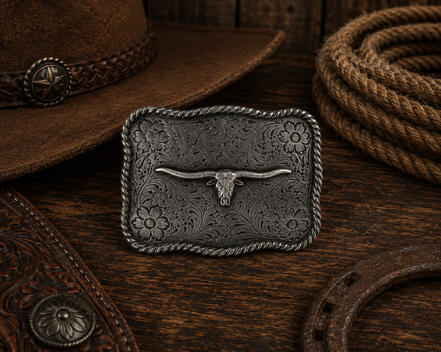 Belt Buckle Longhorn