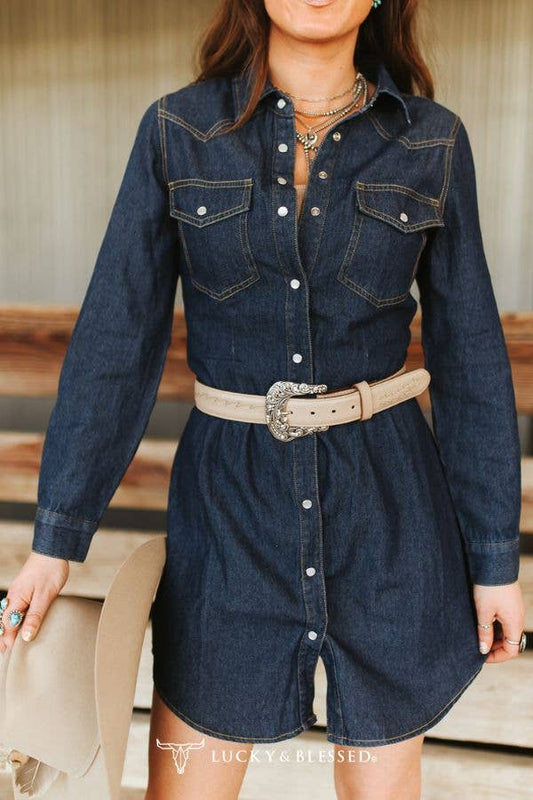 Western Denim Dress – Jeansklänning