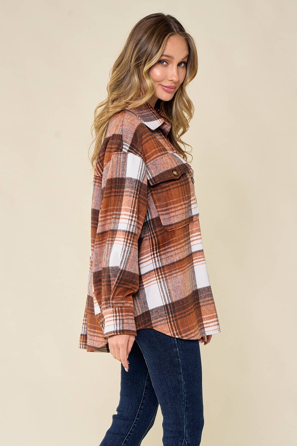 Rostbrun Shacket Oversized