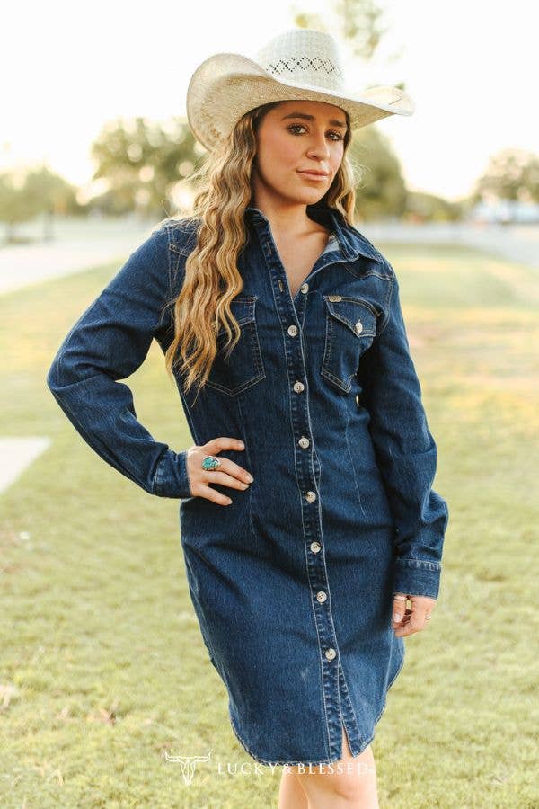Western Denim Dress – Jeansklänning
