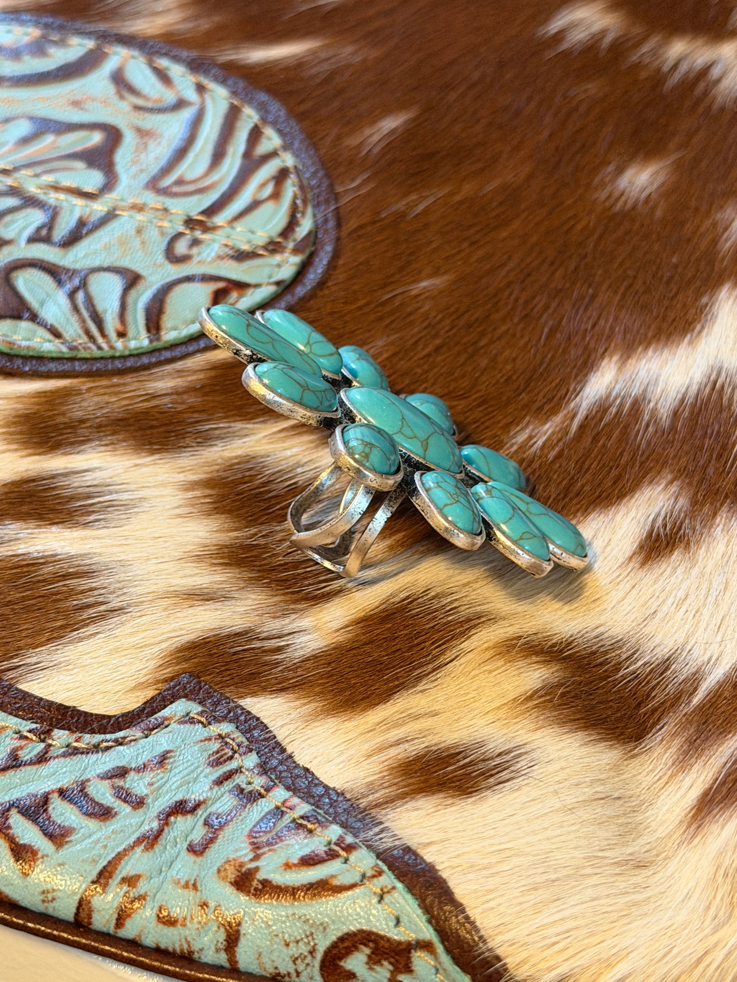 Turquoise Blossom Ring