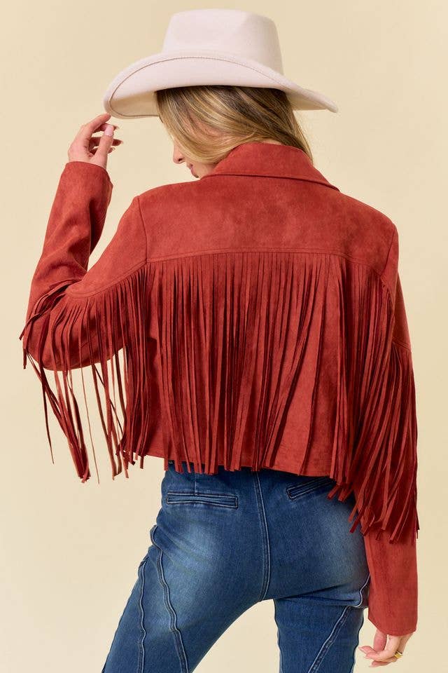 Rust Fringe Western Jacket