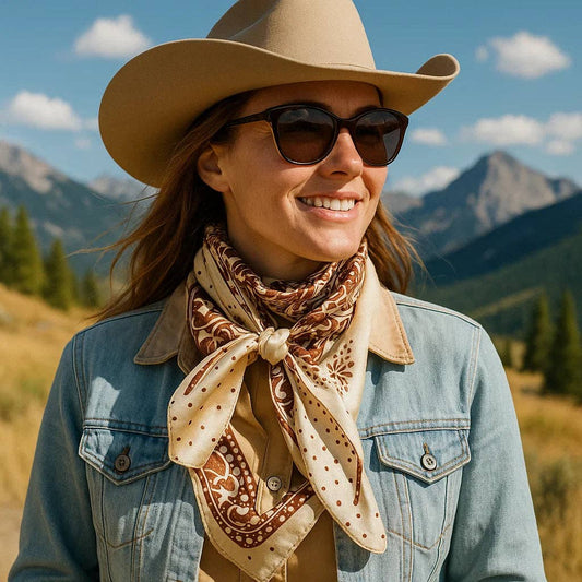 Beige/Brun prickig Wild Rag