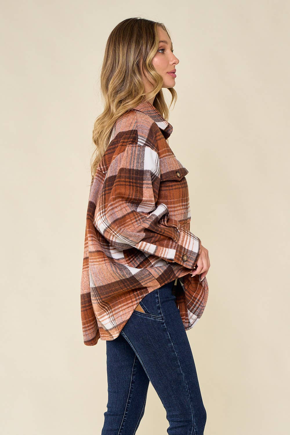 Rostbrun Shacket Oversized