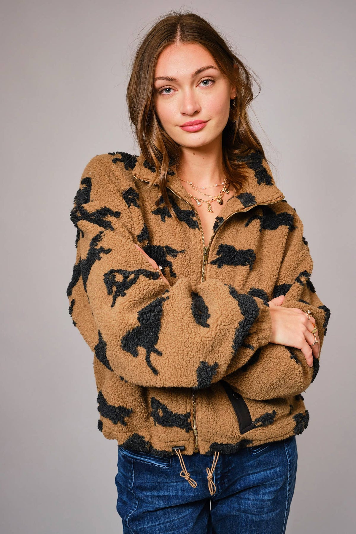 Wild Sherpa – Oversizejacka med hästmotiv