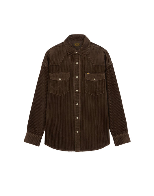 Wrangler Oversized Western shirt Coffee