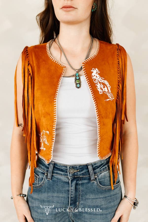 Desert Rodeo Fringe Vest – Westernväst med fransar