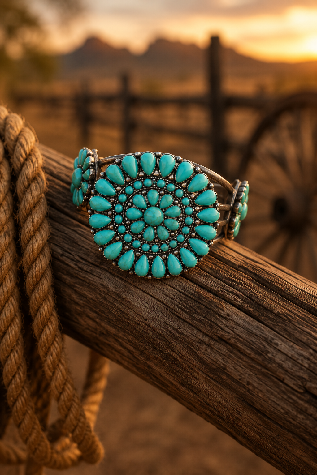 Turkost armband med stenar