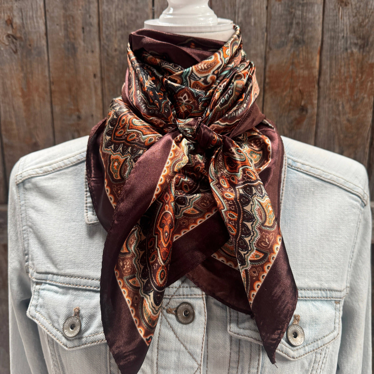 Brun och Orange Wild Rag
