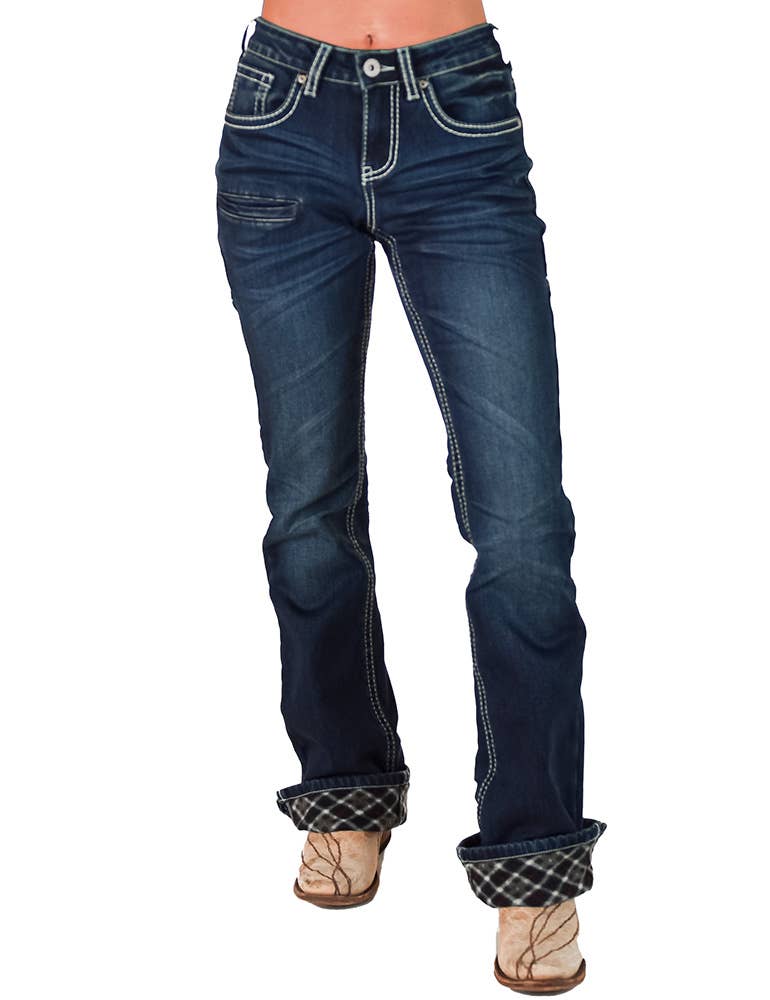 Bootcut jeans - flanell