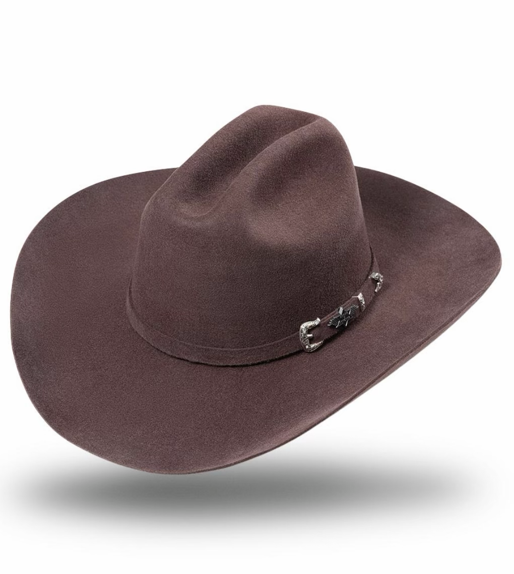 Houston - Westernhatt i 100% ull (större storlek) Brun