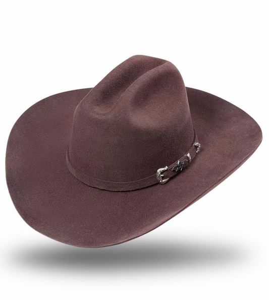 Houston - Westernhatt i 100% ull (större storlek) Brun