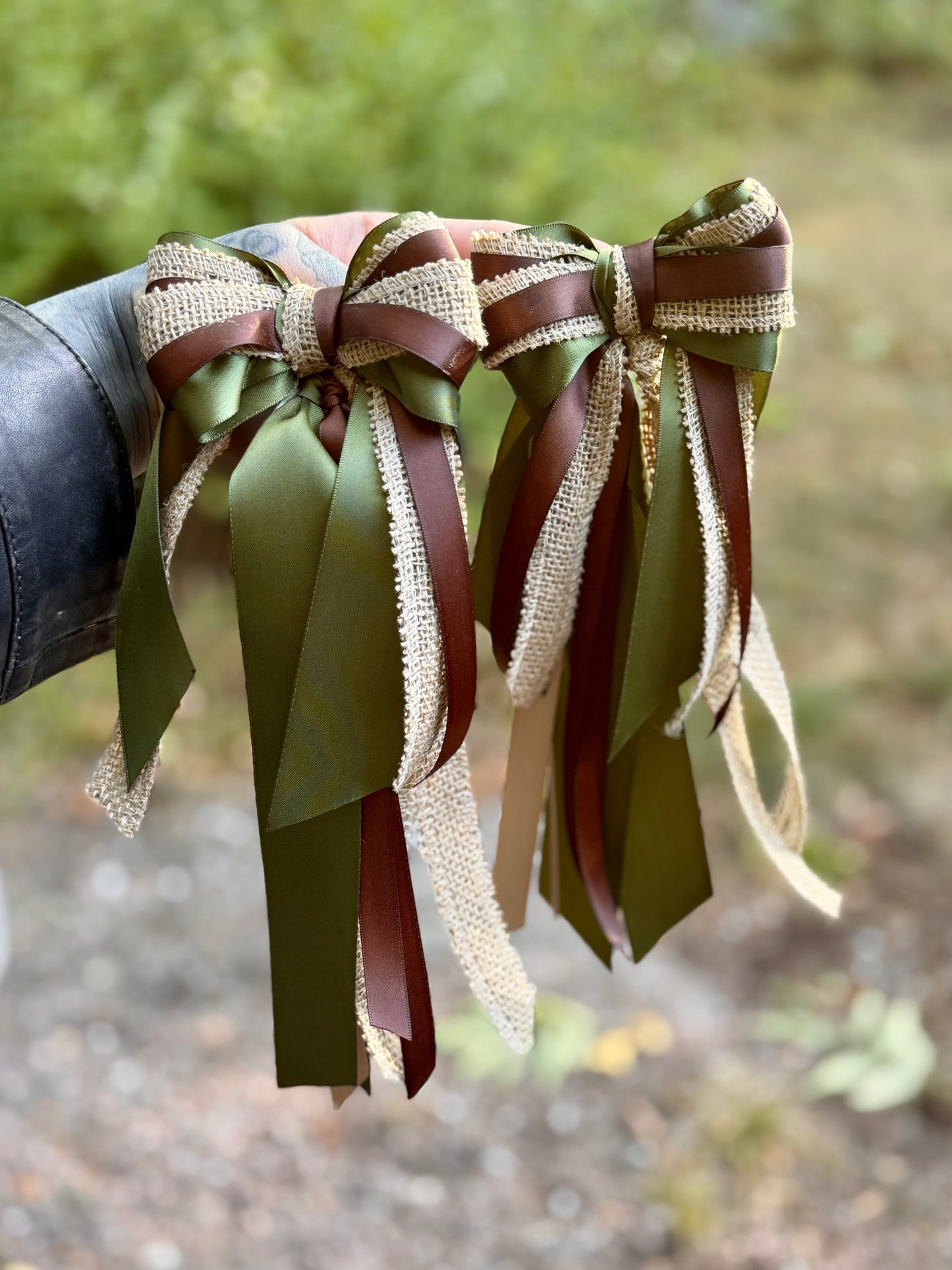 Grön/brun Boot Bow
