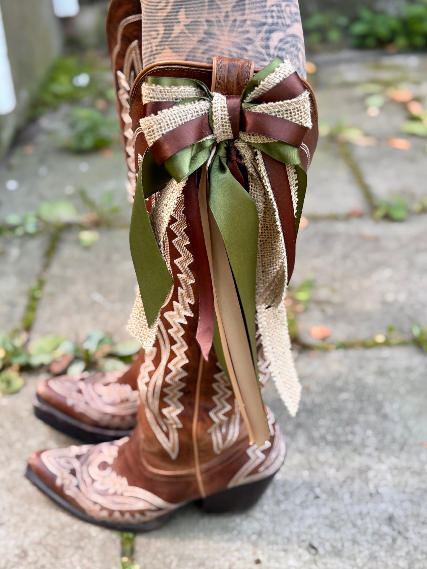 Grön/brun Boot Bow