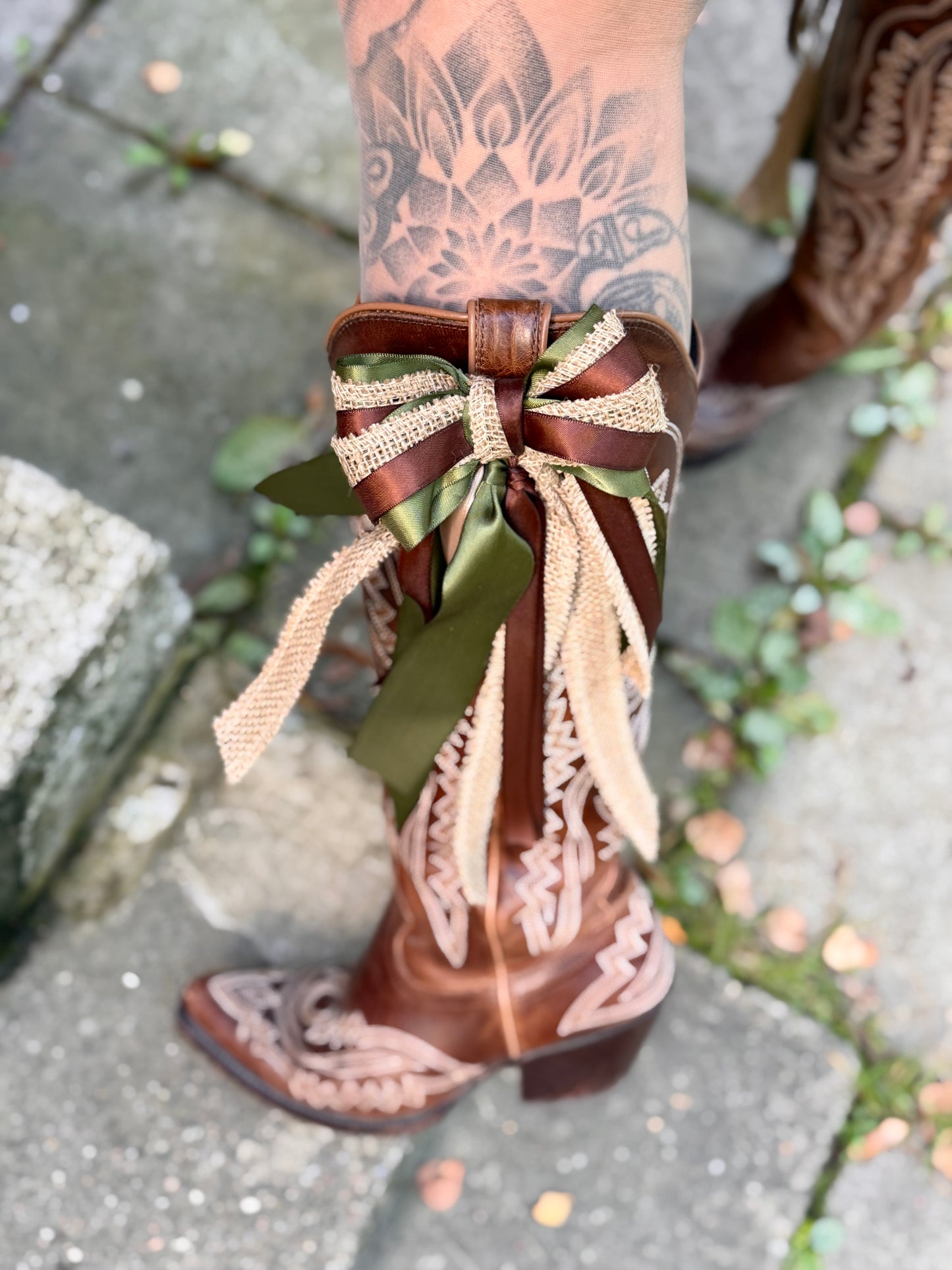 Grön/brun Boot Bow