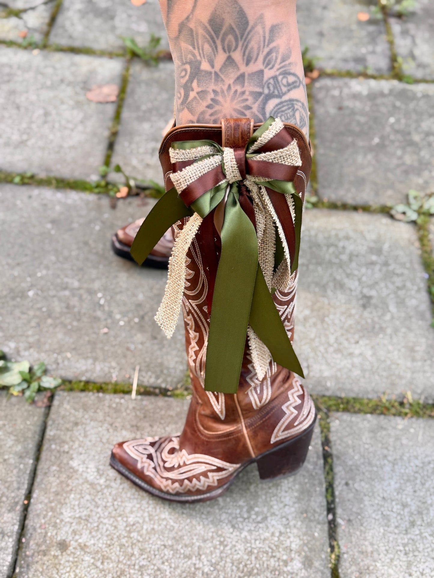 Grön/brun Boot Bow