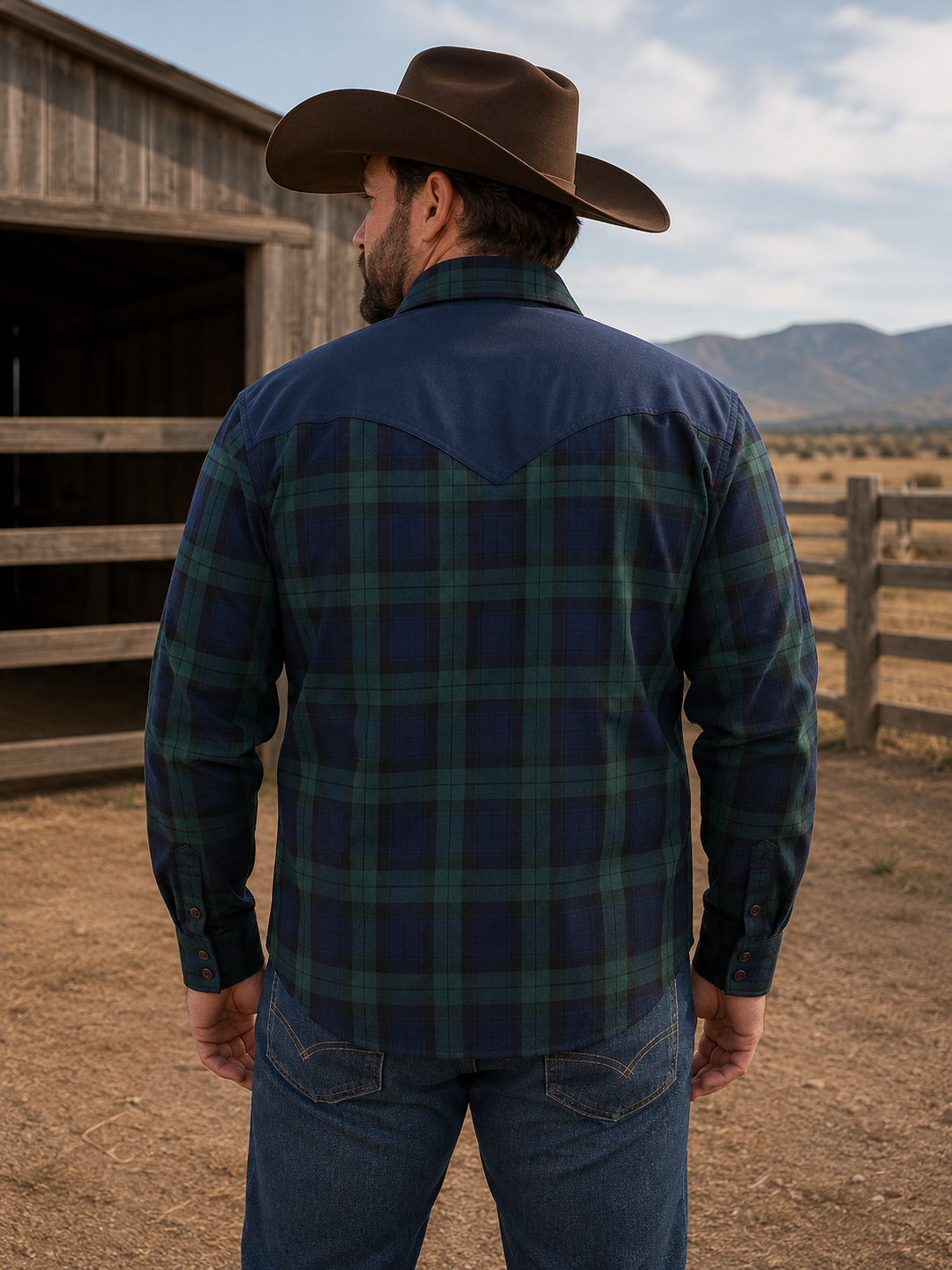 Flanellskjorta Marin - Plus Size