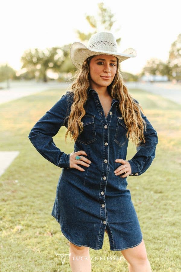 Western Denim Dress – Jeansklänning