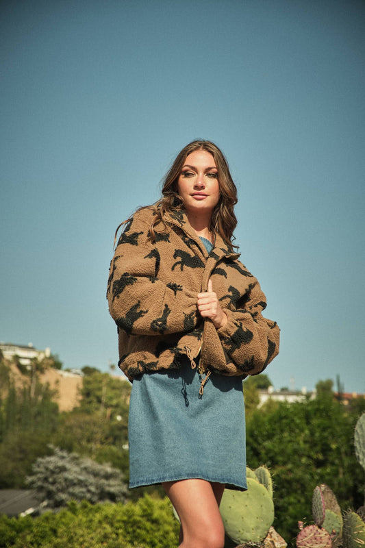 Wild Sherpa – Oversizejacka med hästmotiv