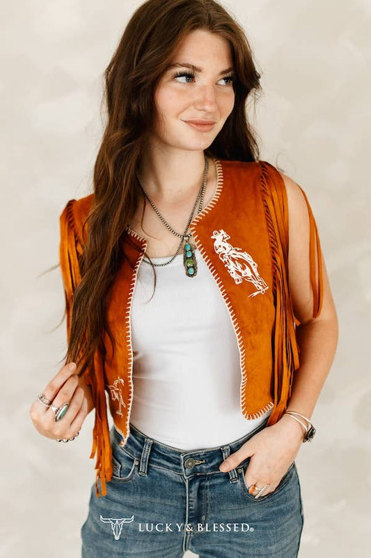 Desert Rodeo Fringe Vest – Westernväst med fransar