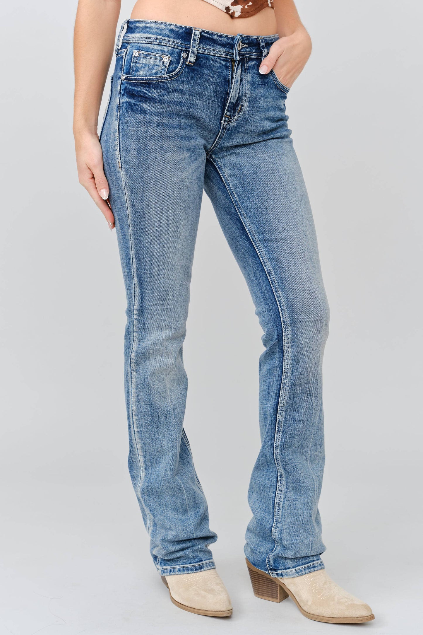 Simple stitches Bootcut jeans 34”