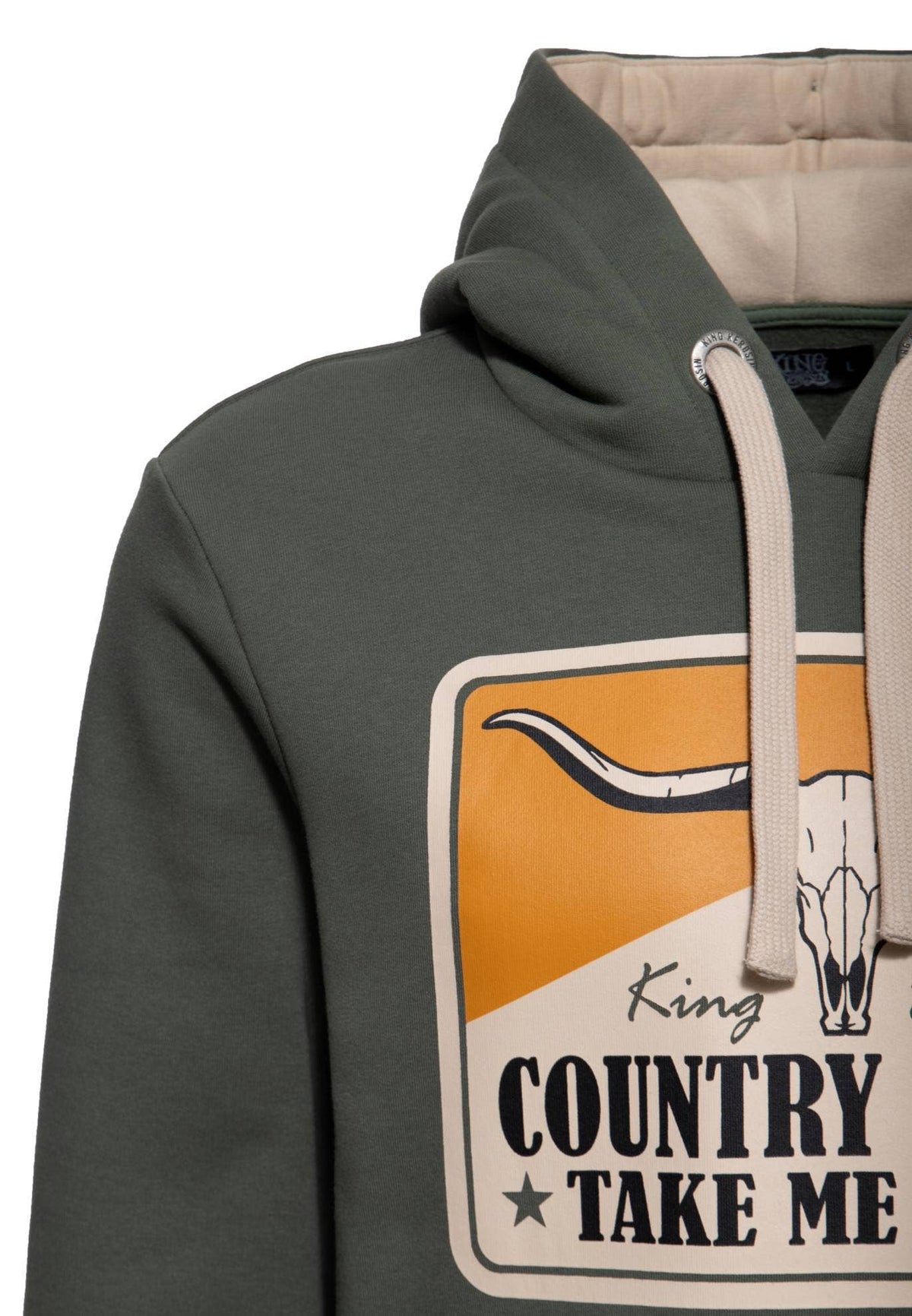 Olivgrön Hoodie Country Roads