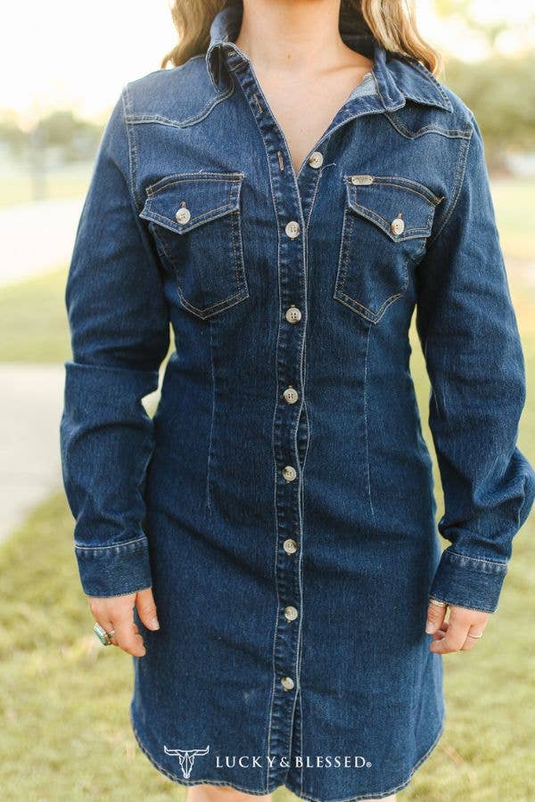 Western Denim Dress – Jeansklänning