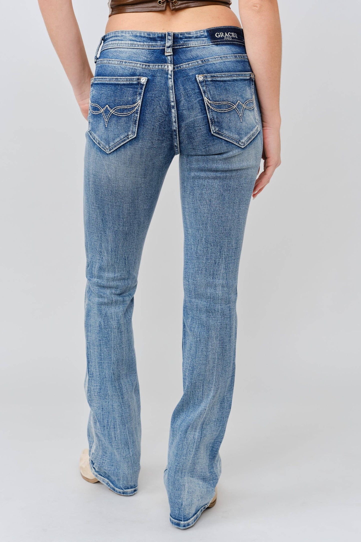 Simple stitches Bootcut jeans 34”