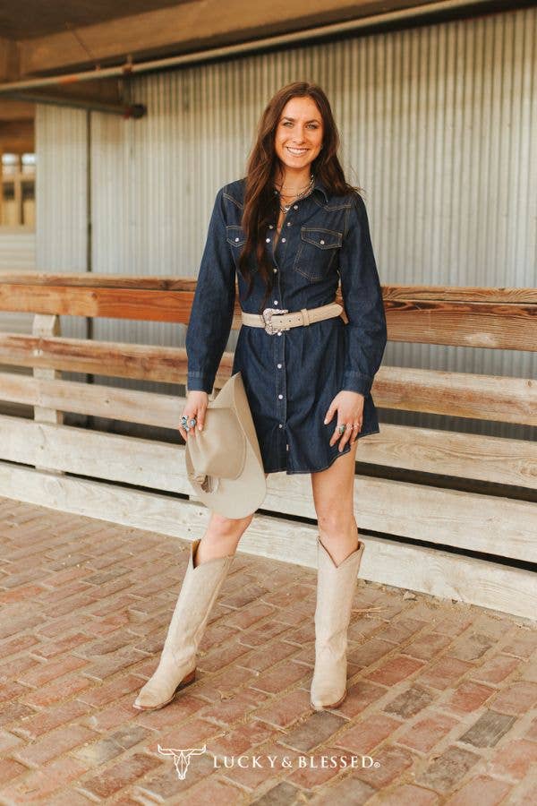 Western Denim Dress – Jeansklänning