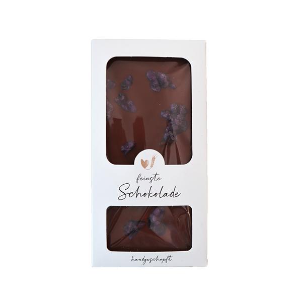 Lyxig mjölkchoklad med sockrade violer
